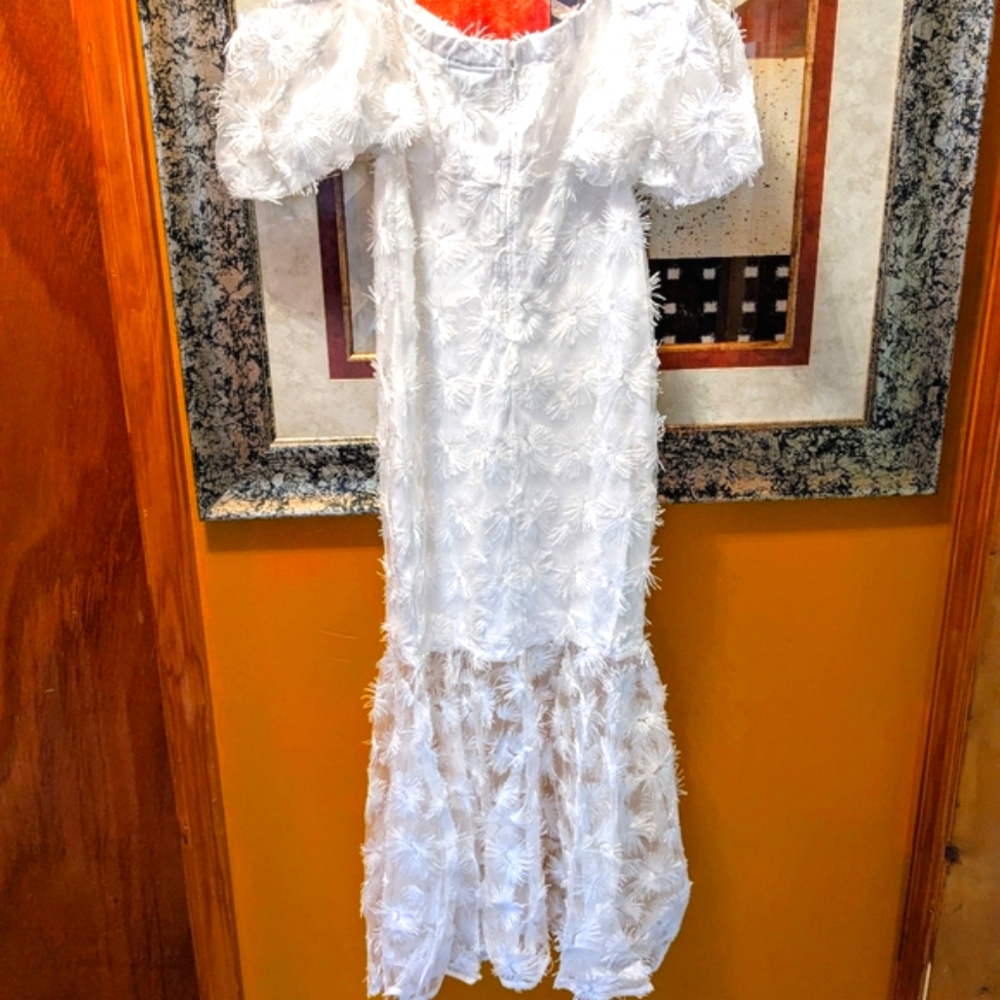 NEW YORK AND CO Puff Sleeve Off-The-Shoulder Sheath Dress - Picture 8 of 11